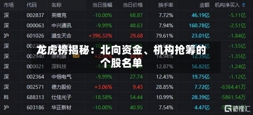 龙虎榜揭秘：北向资金、机构抢筹的个股名单-第2张图片