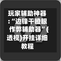 玩家辅助神器:“边锋干瞪眼作弊辅助器”(透视)开挂详细教程