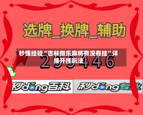 秒懂经验“吉林微乐麻将有没有挂”详细开挂玩法
