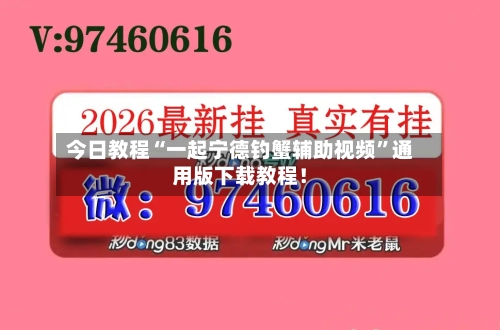 今日教程“一起宁德钓蟹辅助视频”通用版下载教程！