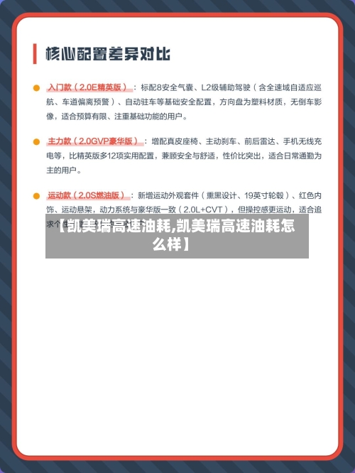 【凯美瑞高速油耗,凯美瑞高速油耗怎么样】