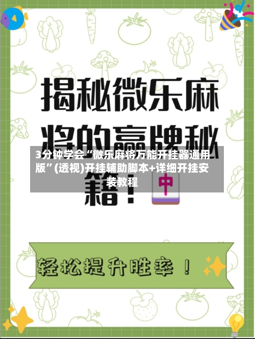 3分钟学会“微乐麻将万能开挂器通用版”(透视)开挂辅助脚本+详细开挂安装教程