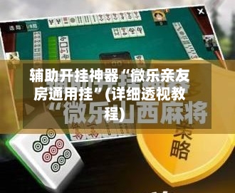 辅助开挂神器“微乐亲友房通用挂”(详细透视教程)