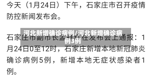 河北新增确诊病例/河北新增确诊病例3例