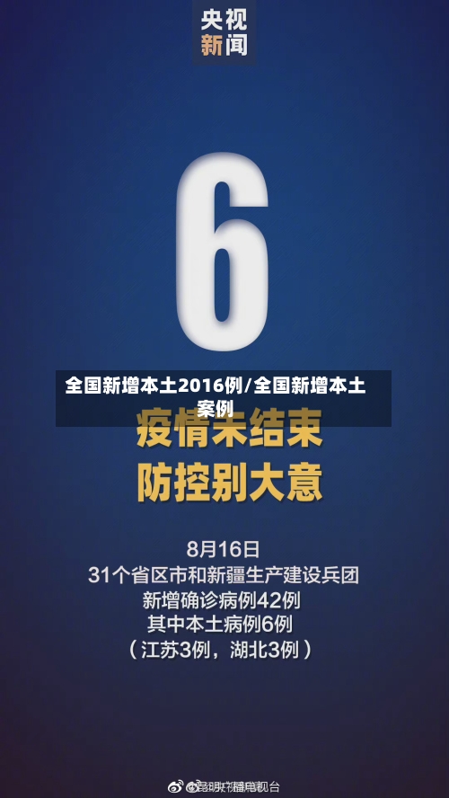 全国新增本土2016例/全国新增本土案例