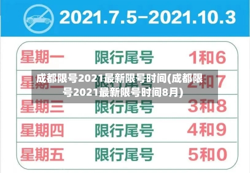 成都限号2021最新限号时间(成都限号2021最新限号时间8月)