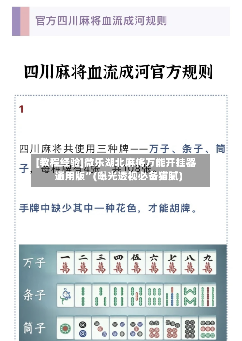 [教程经验]微乐湖北麻将万能开挂器通用版”(曝光透视必备猫腻)