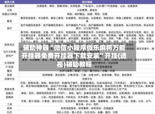辅助神器“微信小程序微乐麻将万能开挂器免费开挂器下载安装”开挂(透视)辅助教程