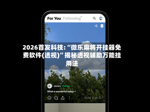 2026首发科技:“微乐麻将开挂器免费软件(透视)”揭秘透视辅助万能挂用法
