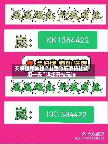 安装程序教程“山西微乐麻将挂试用一天”详细开挂玩法