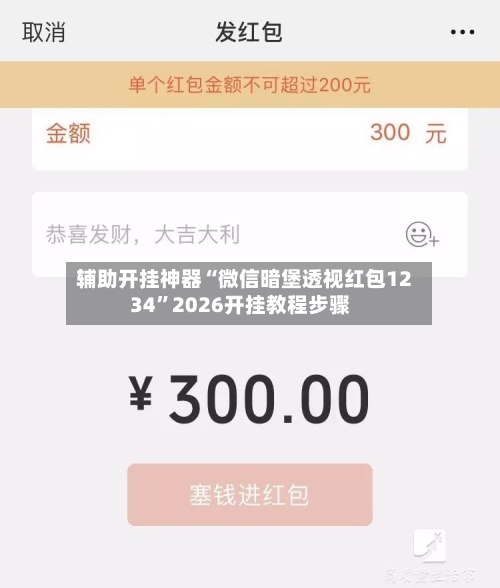 辅助开挂神器“微信暗堡透视红包1234”2026开挂教程步骤