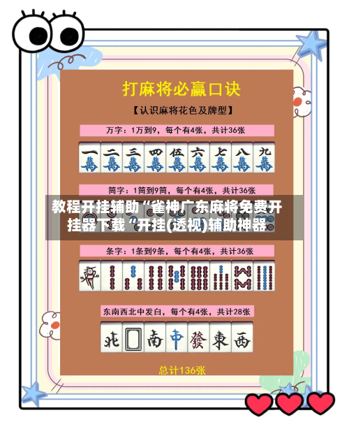 教程开挂辅助“雀神广东麻将免费开挂器下载“开挂(透视)辅助神器