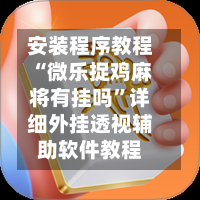 安装程序教程“微乐捉鸡麻将有挂吗”详细外挂透视辅助软件教程