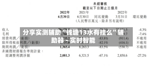 分享实测辅助“钱塘13水有挂么”辅助器 - 实时智能