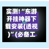 实测!“东游开挂神器下载安装(透视)”(必备工具)辅助教学
