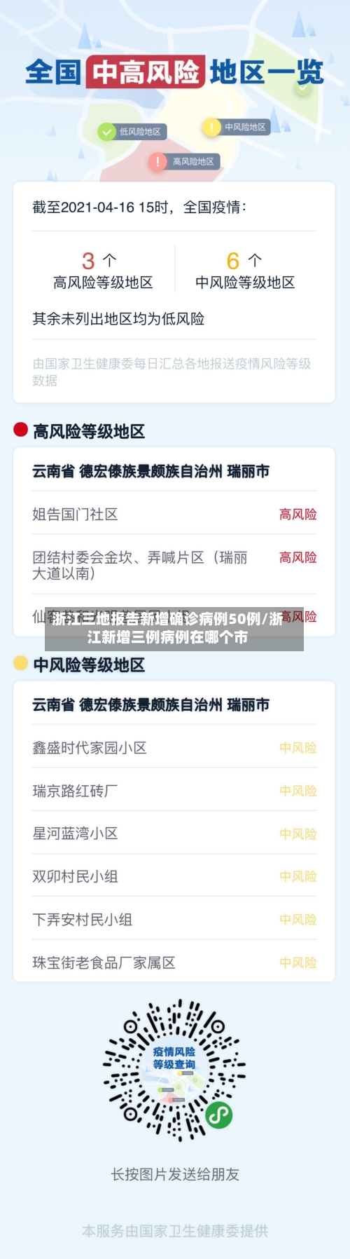 浙江三地报告新增确诊病例50例/浙江新增三例病例在哪个市