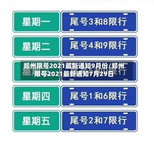 郑州限号2021最新通知9月份/郑州限号2021最新通知7月29日