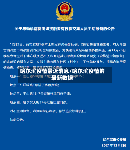 哈尔滨疫情最近消息/哈尔滨疫情的最新数据