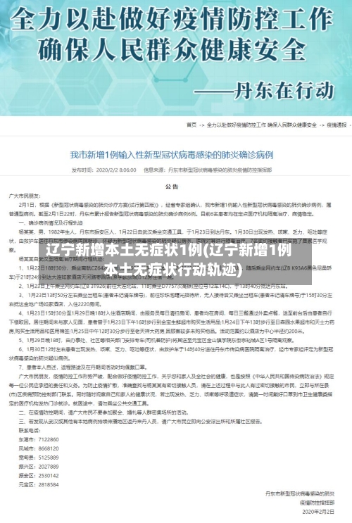 辽宁新增本土无症状1例(辽宁新增1例本土无症状行动轨迹)