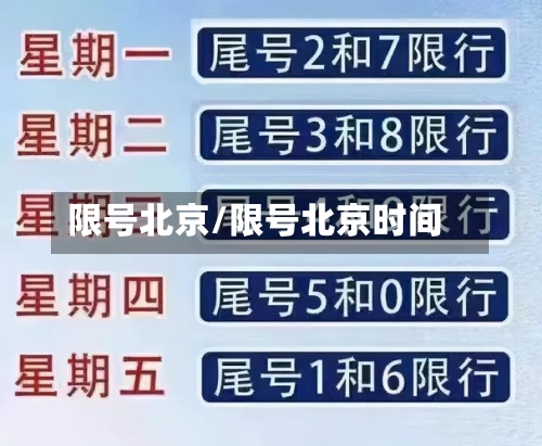 限号北京/限号北京时间