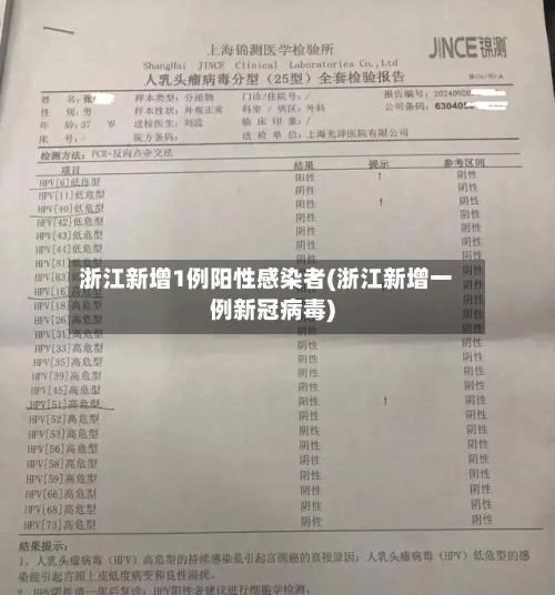 浙江新增1例阳性感染者(浙江新增一例新冠病毒)