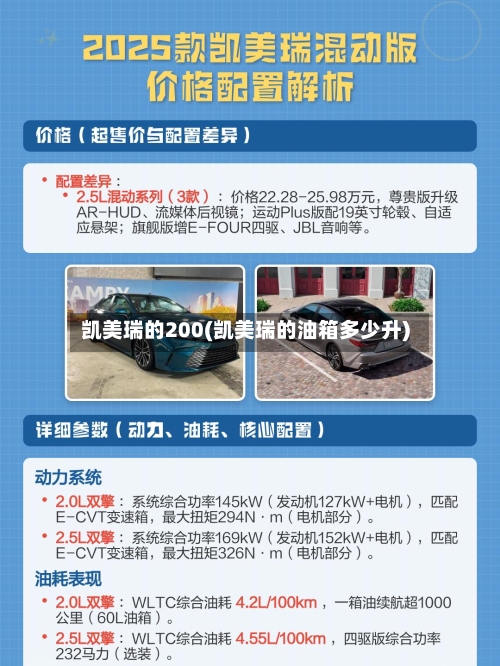 凯美瑞的200(凯美瑞的油箱多少升)