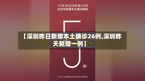 【深圳昨日新增本土确诊26例,深圳昨天新增一例】