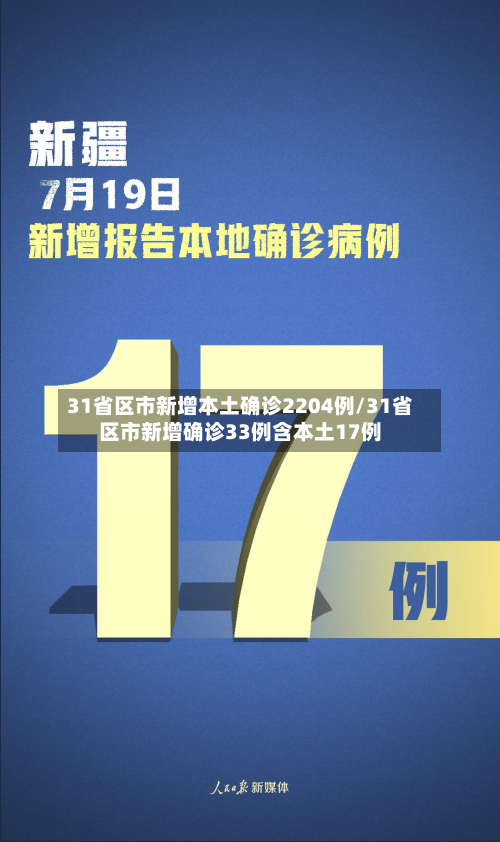 31省区市新增本土确诊2204例/31省区市新增确诊33例含本土17例