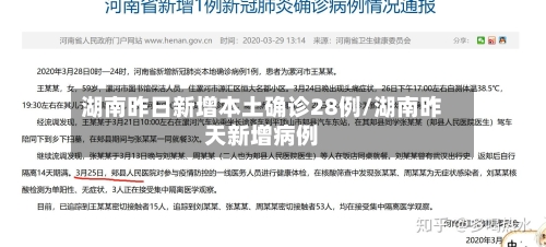 湖南昨日新增本土确诊28例/湖南昨天新增病例