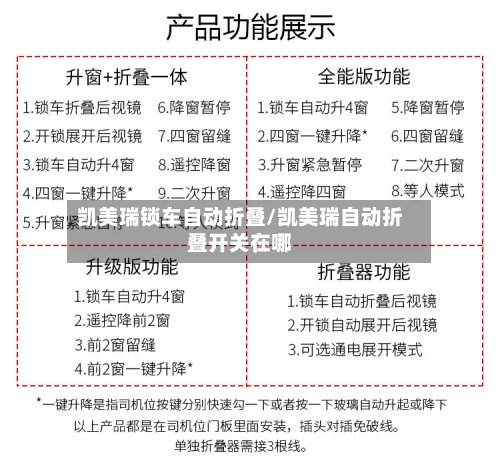 凯美瑞锁车自动折叠/凯美瑞自动折叠开关在哪